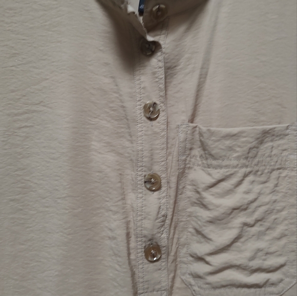 High neck blouse tan S - Picture 3 of 6